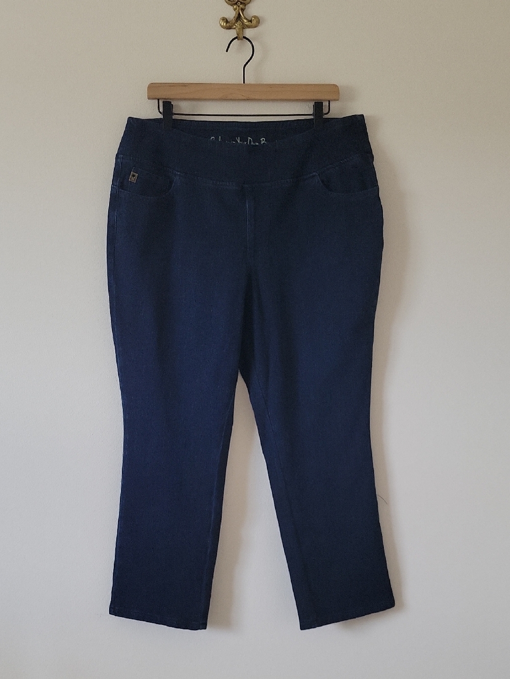 Belle by Kim Gravel‎ Flexibelle Straight-Leg BelleCurve Jean Dark Wash Size 18WP